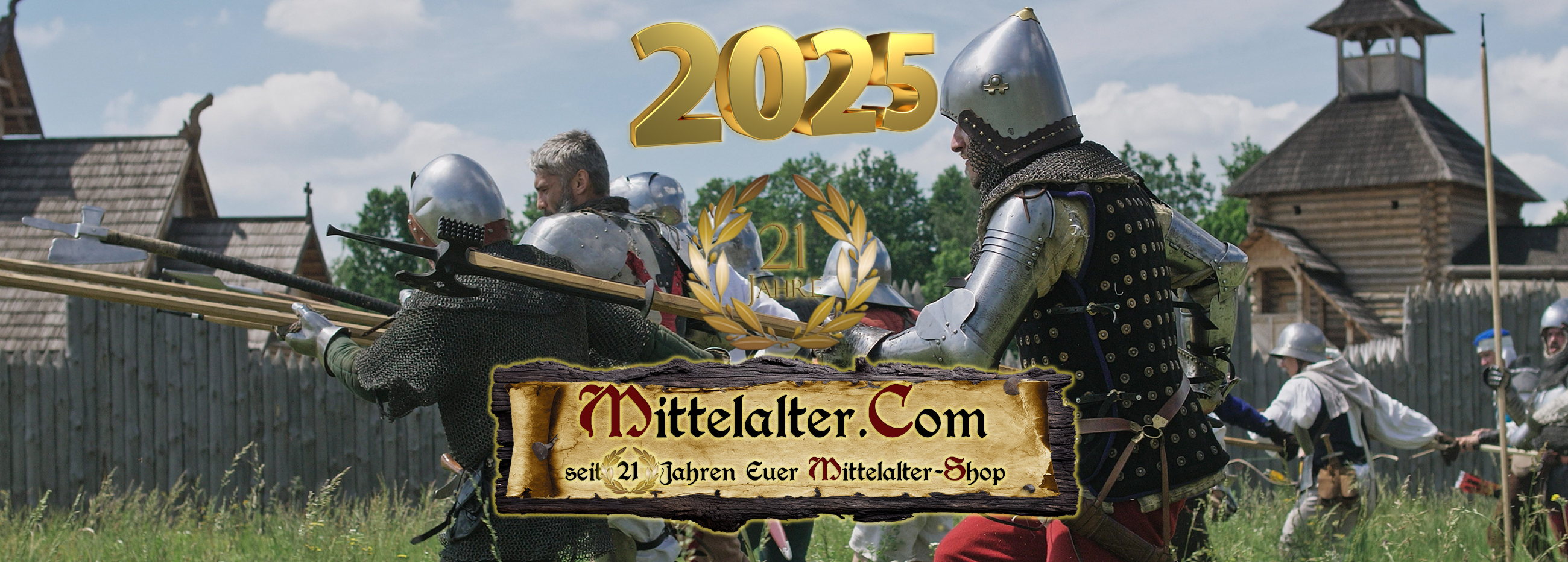 Neues Banner 2025 für den grossen Mittelalter, Wikinger, Reenactment & LARP Shop